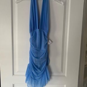 Brand new NORMA KAMALI Halter Mini Dress with Ruffle